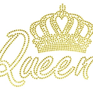 SVG Hotfix Strass Queen Crown Transfer Direkt Nedladdning SVG-fil, Strassmall