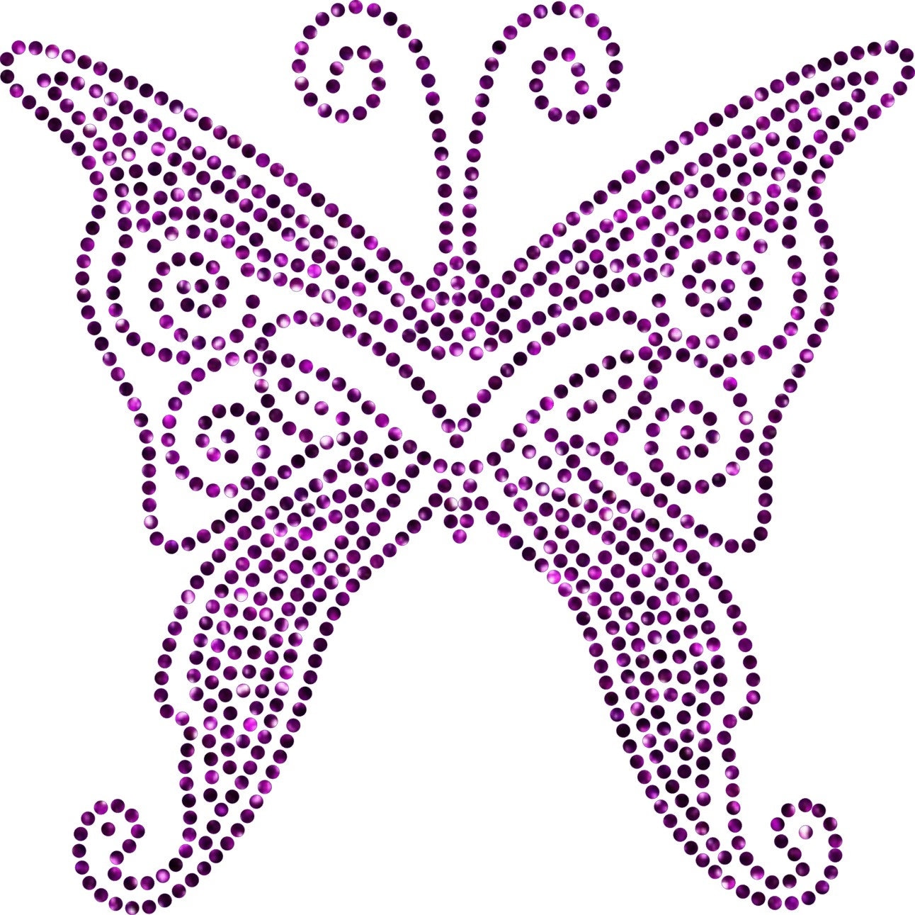 Large Butterfly Rhinestone Pattern Transfer SVG Instant Downloadable ...