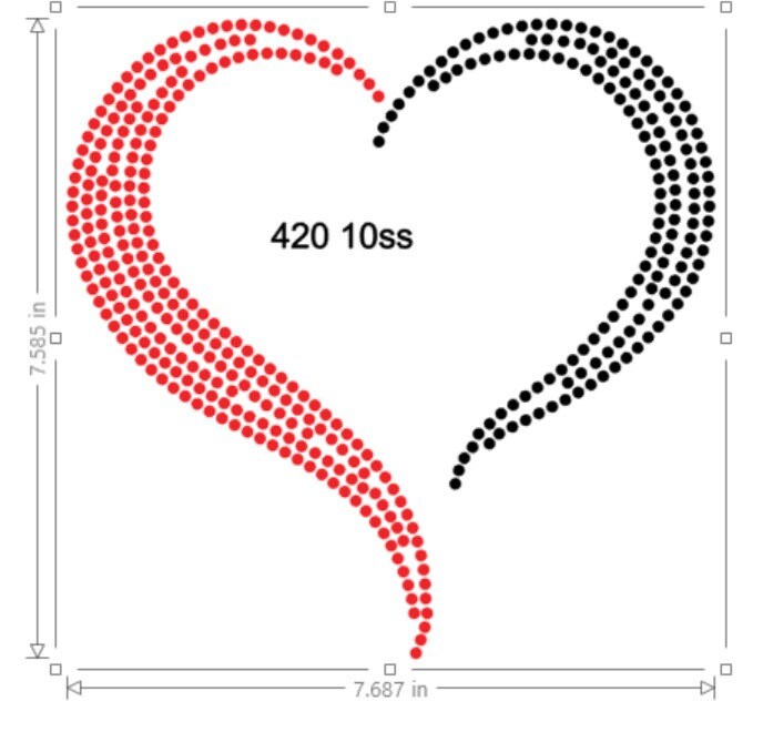 SVG Hotfix Rhinestones Heart Transfer Instant Download SVG File ...