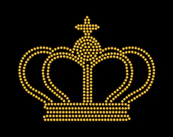 SVG Hotfix Rhinestones Crown Transfer Instant Download SVG File, Rhinestone Template