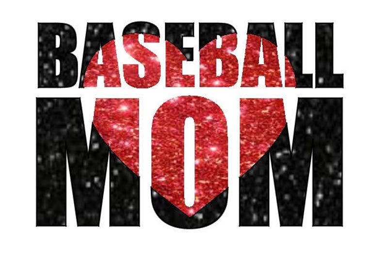 Baseball Mom Vinyl Template SVG Cut Ready HTV Instant Download File