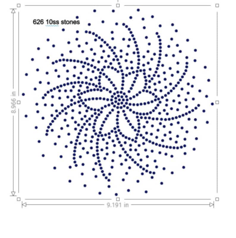 SVG Rhinestones Instant Download Large Flower Burst Transfer Instant ...