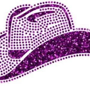 Western Hat Rhinestones Glitter HTV Transfer SVG Instant Digital Download File