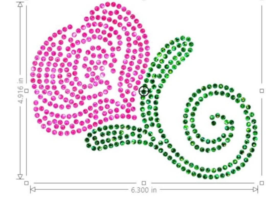 SVG Hotfix Rhinestones Rose With Stem Transfer, Inspirational Words ...