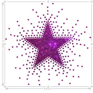 Star Rhinestone Scattered SVG Pattern Transfer Instant Download SVG File, Rhinestone Template