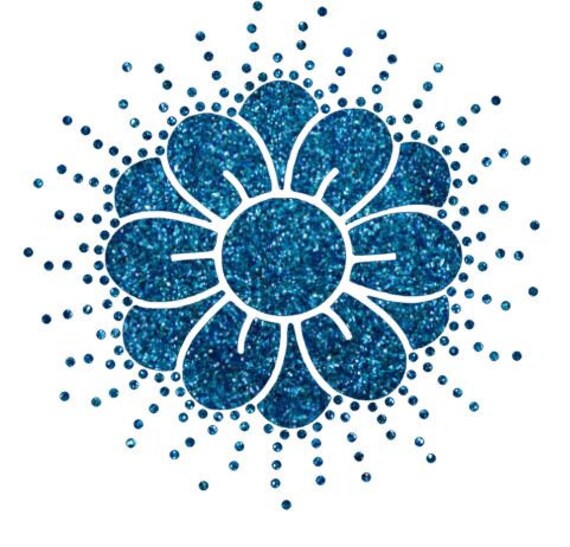 Download Daisy Flower Glitter Htv And Rhinestones Pattern Transfer Etsy