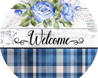 Instant Download PNG Digital File for Sublimation Printing - Welcome Summer or Fall Floral Sign or Wreath Attachment