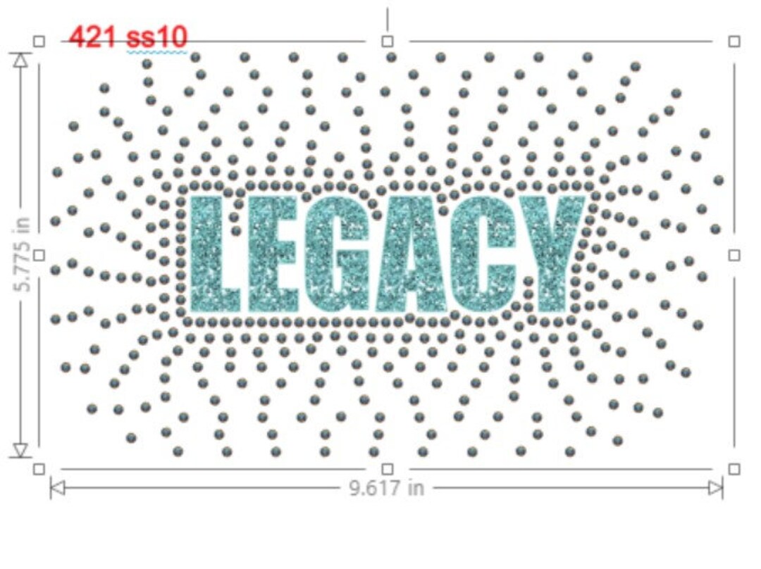 SVG Hotfix Rhinestones Legacy Scattered Pattern Glitter HTV Cheer ...