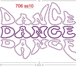 SVG Rhinestones File Dance Retro Warped Letters Transfer Instant Download File, Rhinestone Template