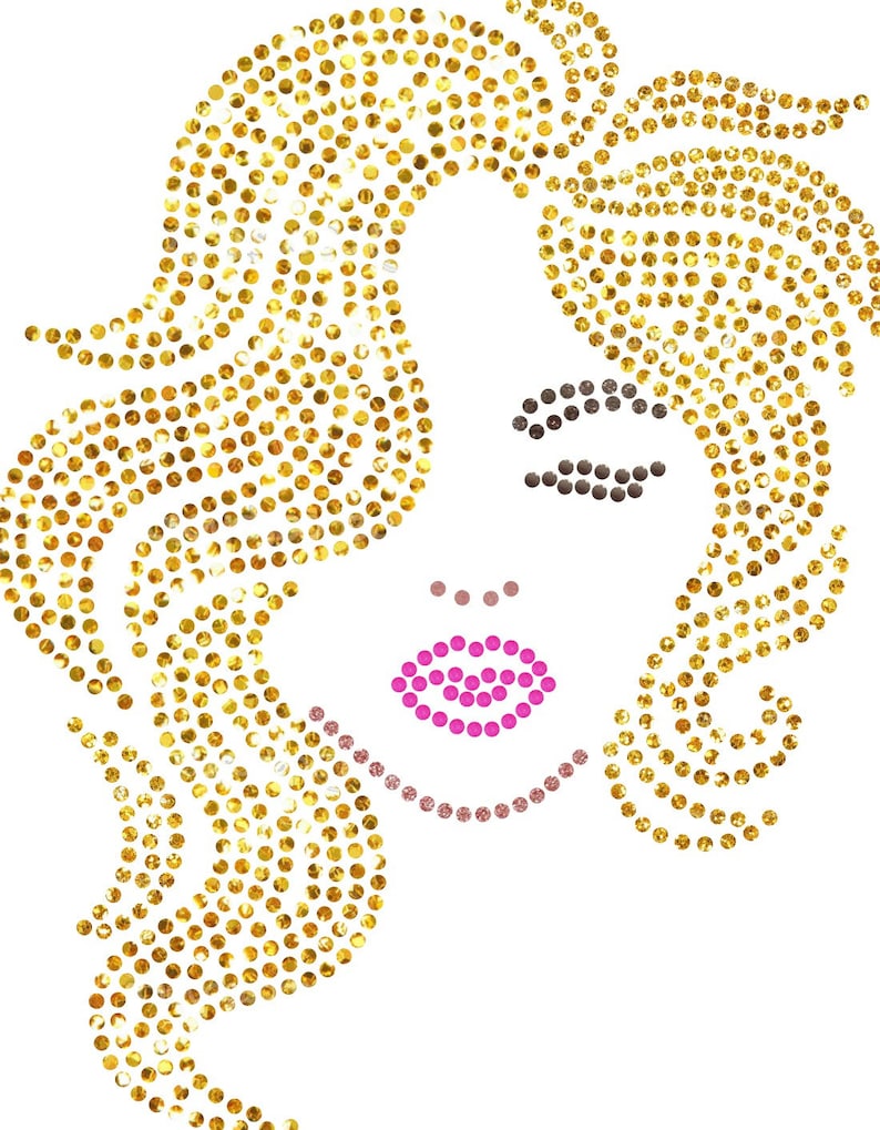 SVG Hotfix Rhinestones Girl Transfer Instant Download SVG - Etsy
