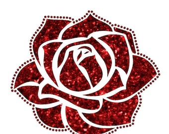 Rosenmuster Transter SVG Sofort Download Datei, Strass Vorlage
