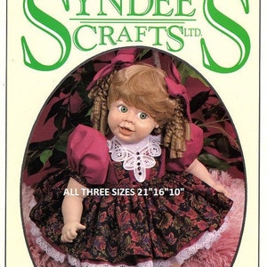 PDF Digital Patterns Included Doll&#39;s Dress For Three Doll Sizes, Pattern PDF  Instant Download File, Vintage Cloth Doll Pattern