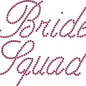 SVG Rhinestones Bride Squad Template for Rhinestones Transfer Instant Download SVG File, ss10 Rhinestone Template