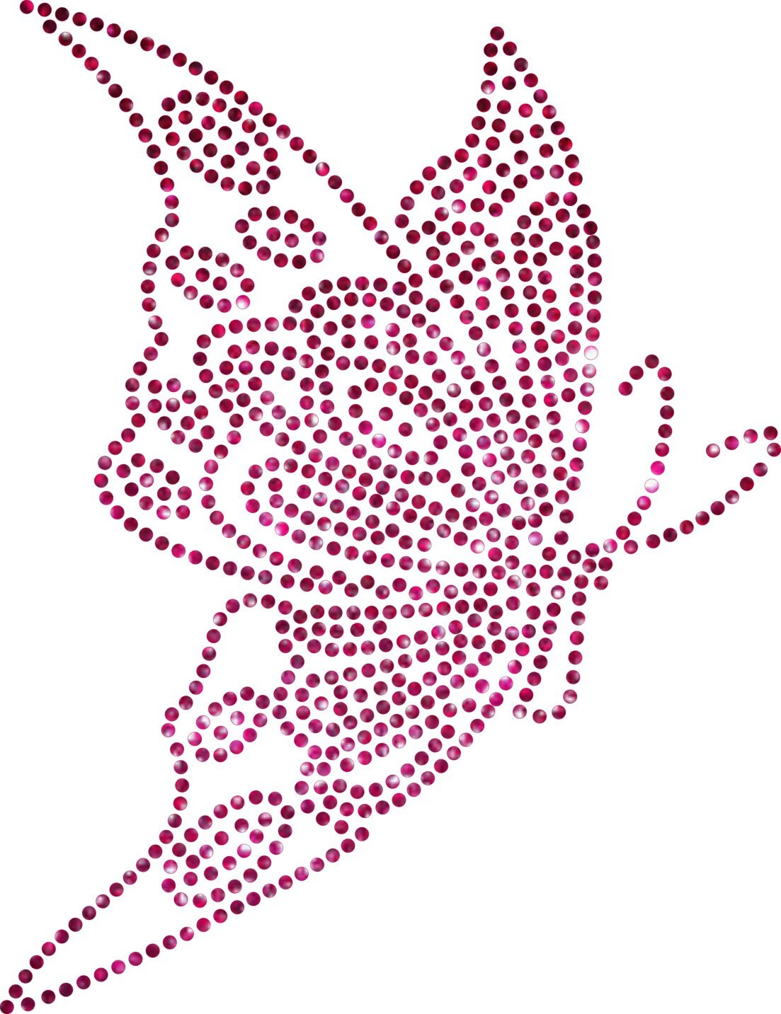 Large Butterfly Rhinestone Pattern Transfer SVG Instant Downloadable ...