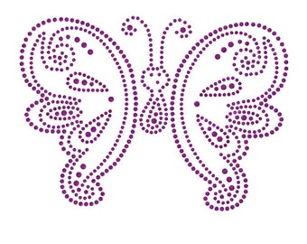 Large Butterfly Rhinestone SVG File Transter Instant Download File