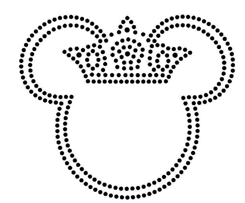 Minnie Princess Transfer SVG Instant Download File Rhinestone Etsy