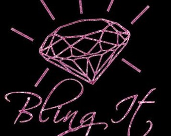 SVG Schnitt bereit HTV Sofortiger Download-Datei, Diamant Bling-Vinyl-Vorlage