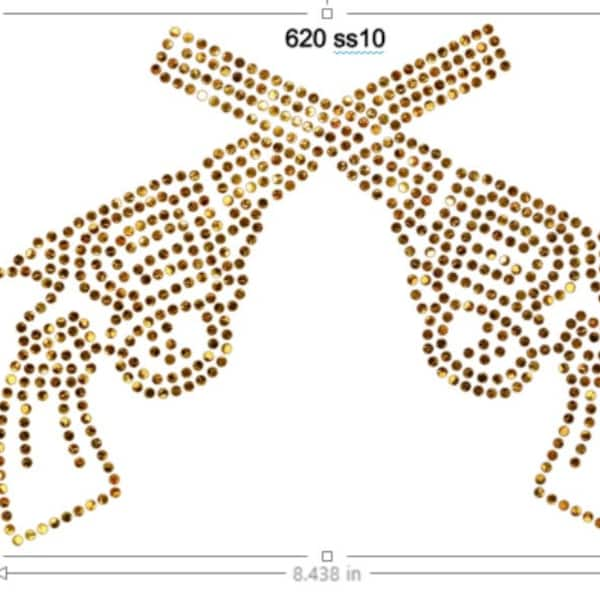 Guns Rhinestone/Vinyl Pattern Transfer SVG Instant Download File, Rhinestone Template