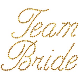 SVG Rhinestones Team Bride Template per trasferimento strass Download istantaneo file SVG, ss10 Rhinestone Template
