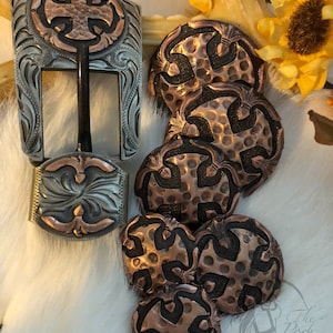 Handmade Copper Cross Collection-Chicago back and buckle/keeper, each piece sold separately