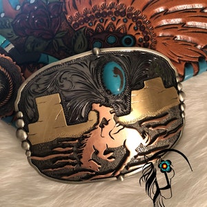 Handmade Arizona Buckin&#39; Bronc Belt Buckle
