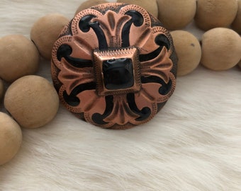 Handmade Copper with Black WildRag Slide