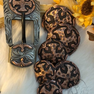 Handmade Copper Cross Collection-Chicago back and buckle/keeper, each piece sold separately