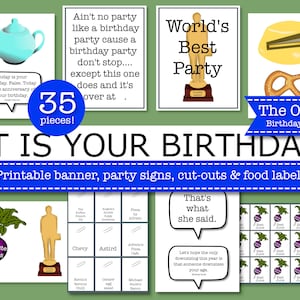 The Office party printables, Office cupcake toppers, Office tv show, Office decorations, Office party cards, Office cutouts, mega pack