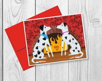 Dog Valentine's day card, dalmatian, valentine, dog love card, Valentines Day card, cute love card, valentine dog card, valentine card dogs