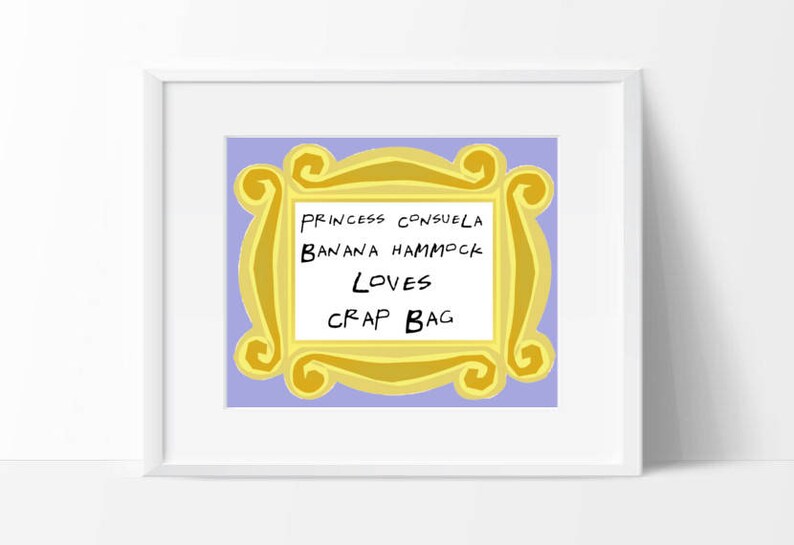 Download Friends Tv Show Printable Princess Consuela Banana Hammock Etsy