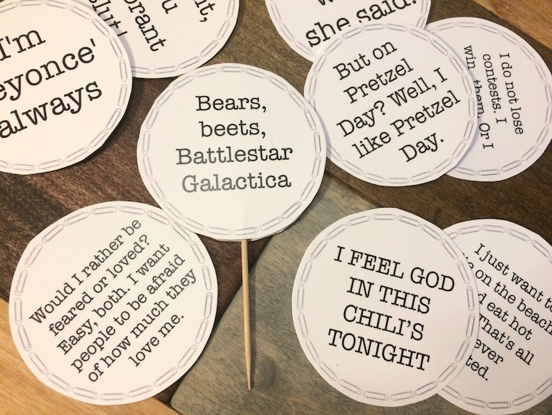 The Office cupcake toppers The Office theme Office