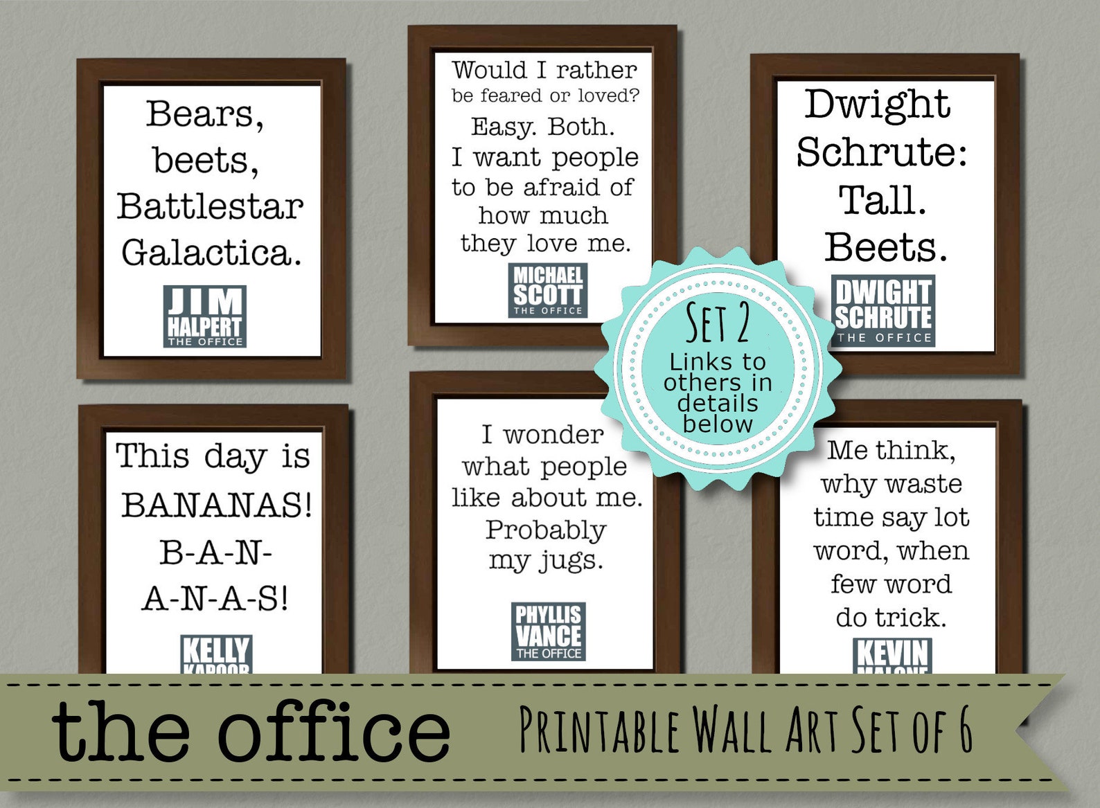 The Office Tv Show Printable Wall Art Office Prints Office - Etsy