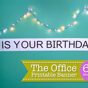 The Office birthday banner printable, The Office theme, Office birthday party, Office printables, office party signs, office tv show