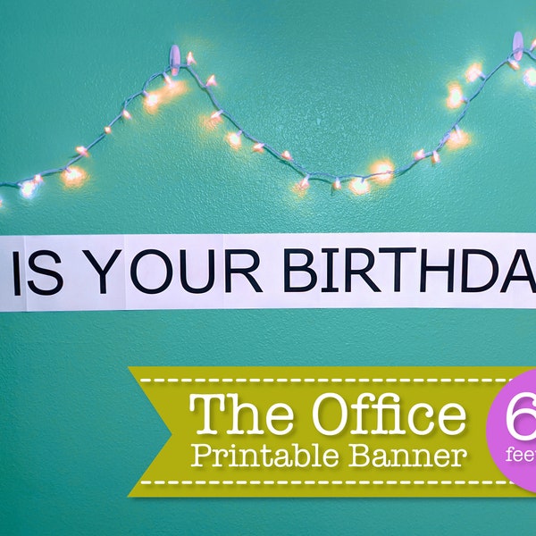 The Office birthday banner printable, The Office theme, Office birthday party, Office printables, office party signs, office tv show