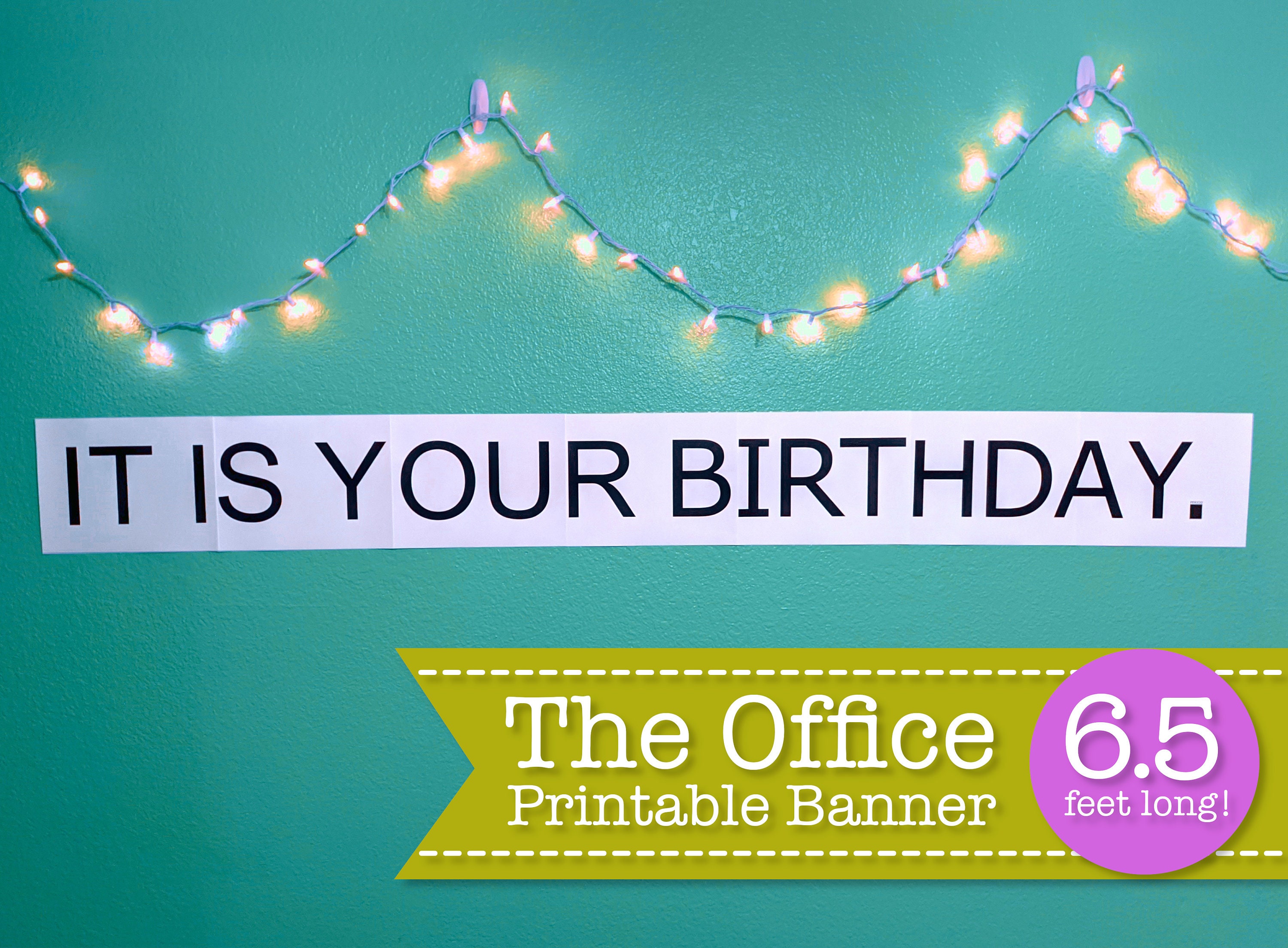 The Office birthday banner printable The Office theme Office Etsy