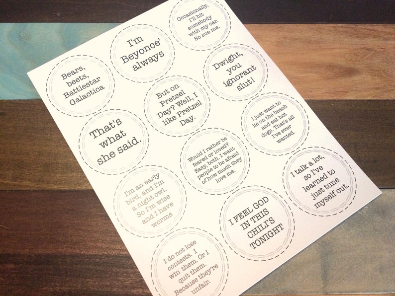 The Office cupcake toppers The Office theme Office