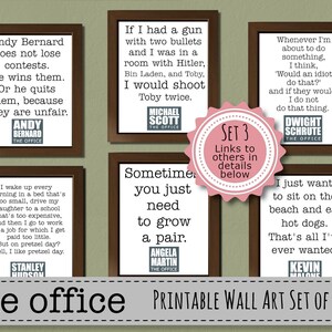 The Office Tv Show Printable Wall Art Office Prints Office - Etsy