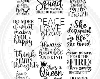 Random Quotes Sticker Pack, Empowering Women