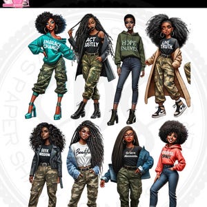 Black Sassy Inspiration Divas Stickers