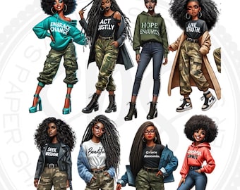 Black Sassy Inspiration Divas Stickers