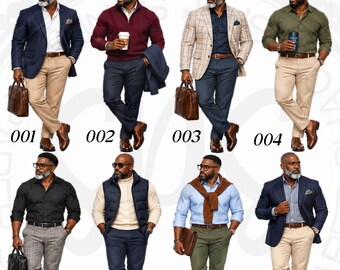 Mature Black Men, Fall Casual FashionStickers, Autumn Men