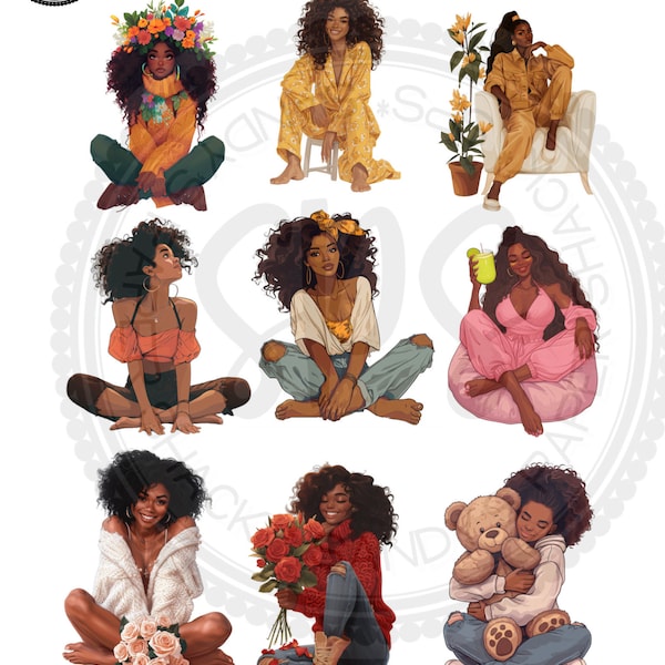 Self Care Stickers,, Relaxing Girl  Stickers