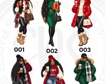 Winter Fashion Loading stickers Sassy Divas Stickers