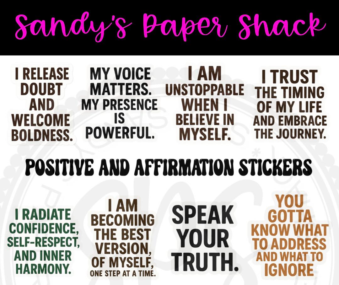 Positive and Affirmation Stickers