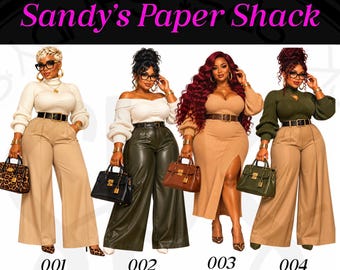 Black Woman  Stickers, African American Fashion Girls, Curvy Ladies