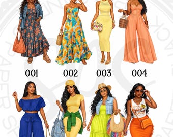 Armani Sassy Diva Stickers, Summertime Divas, Sun Dress Season Stickers