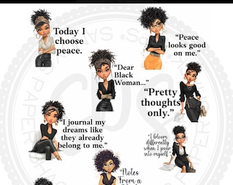 Motivation and Affirmation Quotes Stickers for Journal and Planning.