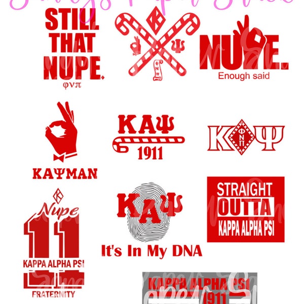 Kappa Alpha Psi SVG, PNG, Greek Fraternity, Greek Letters, Divine 9