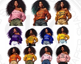 Sandy Black Girl Affirmations Stickers