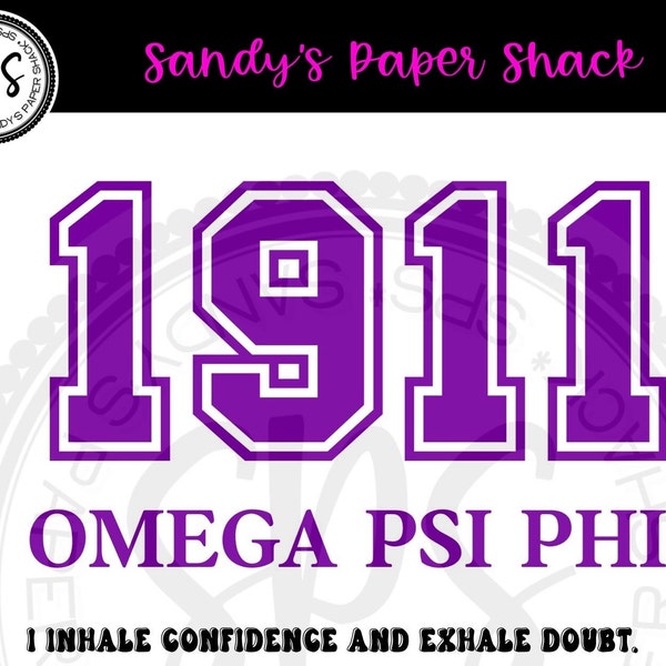 1911 Omega Psi Phi Digital Download, Greek Fraternity, Greek Letters, Divine 9